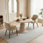 Chaise d'appoint rembourrée en bois massif avec accoudoirs-509341758