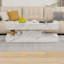47.2 Inch Coffee Table with LED Lights, Modern High-Gloss Open Shelf Design, 2-Tier Floating Center Table with Illumination, Large LED Coffee Table for Living Room(Pur White)-991157634