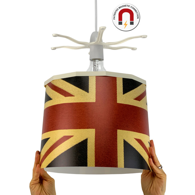 Lucretia 25cm H Polypropylene Drum Pendant Shade ( Spider )