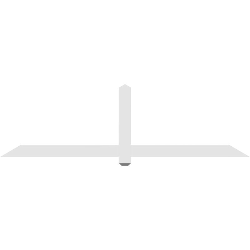 Support à pignon en uréthane Eugene, L 84 po x H 24 1/2 po, P 2 po x F 6 po