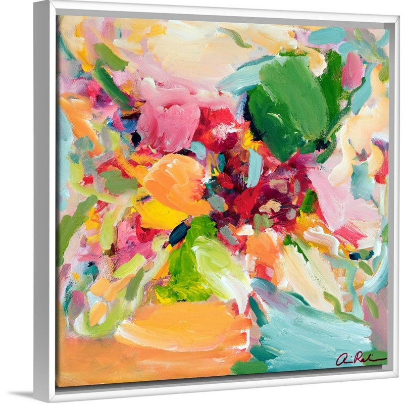 "French Macarons" by Amira Rahim - Print on Canvas, Picture Framed Canvas, 22" H x 22" W, White
