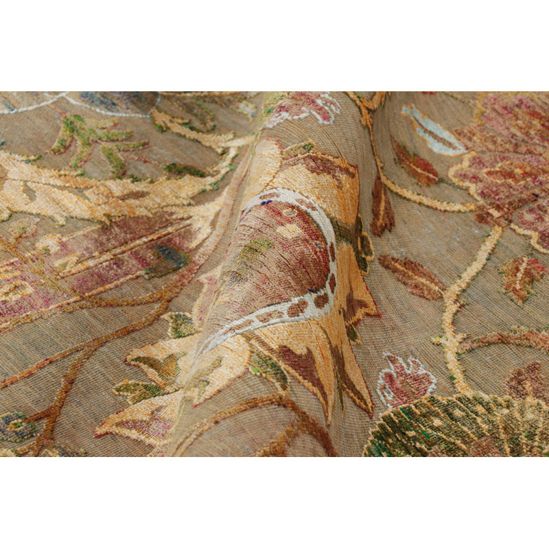 Rug & Kilim’S Persian Tabriz Style Rug In Beige-Brown With Floral Patterns
