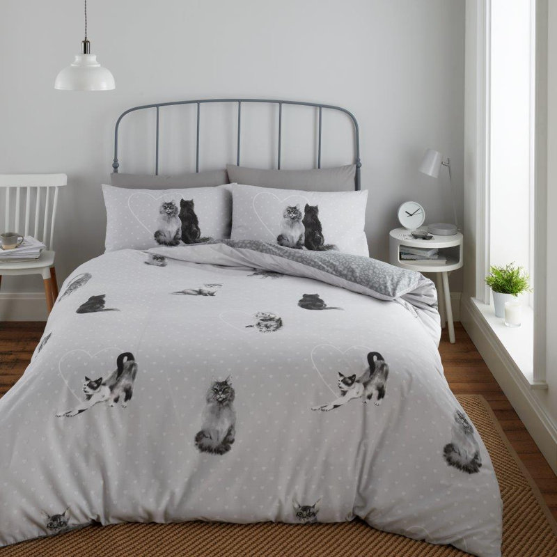 Cotton Blend, Polyester No Pattern Duvet Cover Set with Pillowcases, King