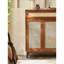 Petite armoire de rangement pour chaussures en rotin