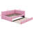 Full XL Size Upholstered Daybed With Pull-Out Trundle Bed, L Shaped Corner Sofabed Frame With Tufted Design Backrest-160608808
