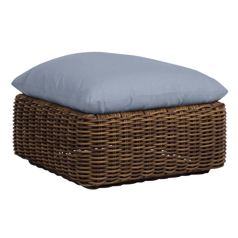 Repose-pieds Montecito - Raphia, Pas de soudure, Chambray tonnelle, Raphia