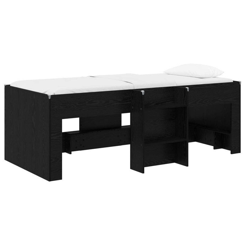 High Sleepers, European Single (90 x 200 cm), Black Oak