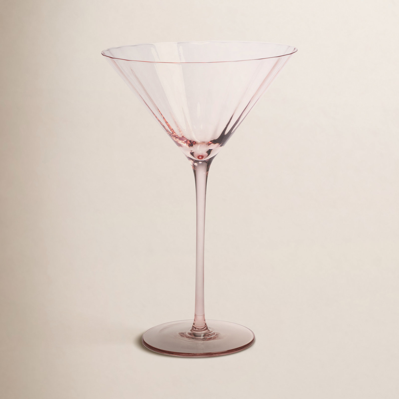 Malden Optic Martini Glasses, Set of 4, Pink