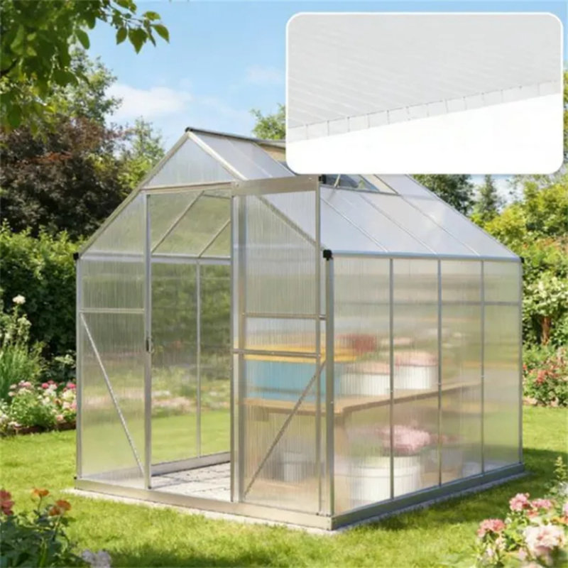 Panneaux de serre à double paroi en polycarbonate transparent