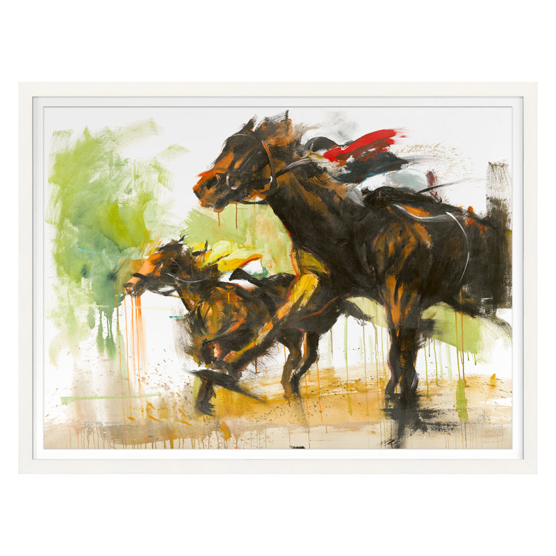 Off To The Races Print by Ngo, PC, White Single Picture Framed, 34'' H x 45'' W