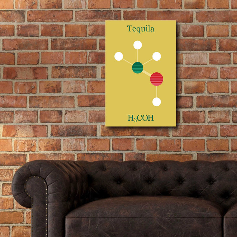 «Tequila Molecule» par Epic Portfolio, art mural en verre acrylique, H 24 po x l 16 po x P 0,2 po