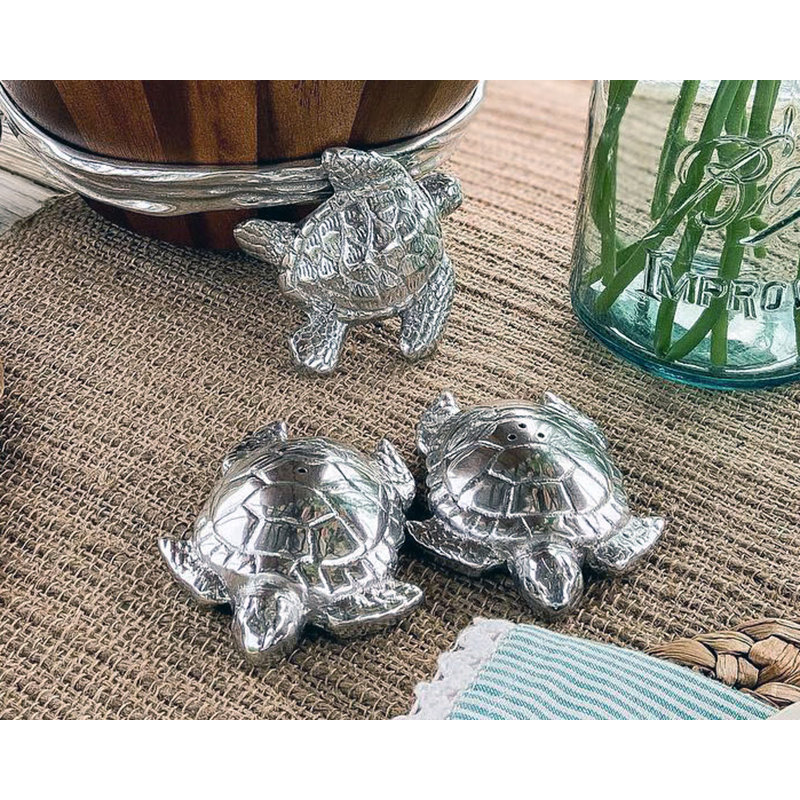 Arthur Court Designs Coastal Sea Turtle 2-Piece Salt and Pepper Set
