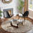 Almodovar 36.2" W Faux Leather and Wood 3-Legged Tripod Shell Lounge Chair-3188179
