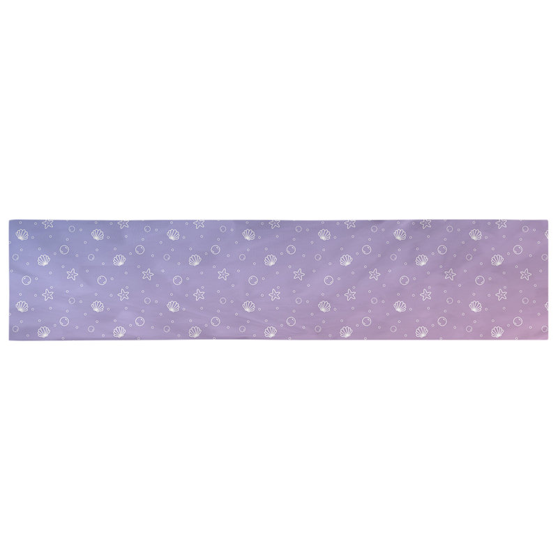 Avicia Geometric Table Runner, 72" x 16", Pink/Blue, 100% Cotton