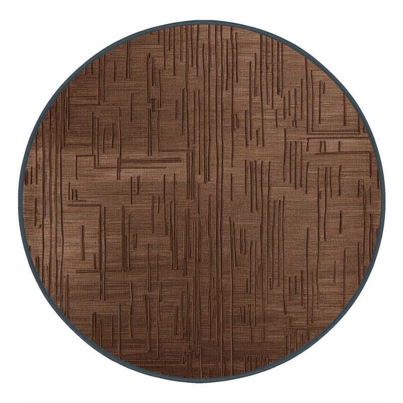 Tapis abstrait lavable à la machine, Rond 3 pi