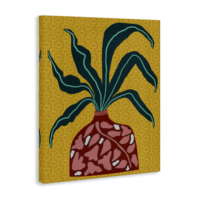  «Spider Plant on Yellow», art mural par Regina Moore