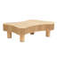 Table basse moderne de forme irrégulière, 42,52 po de longueur, panneau de fibres à densité moyenne avec grain de frêne noyer, pieds en bois d'hévéa massif, assemblage facile des pieds, multifonctionnel-454523854