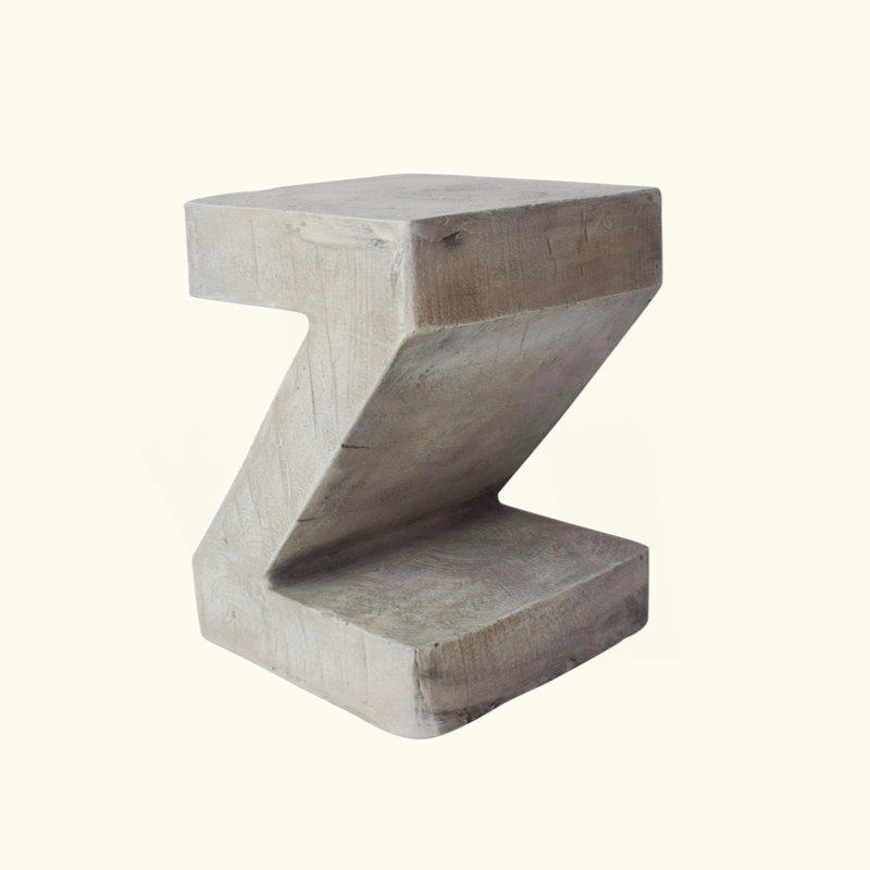 Esch Concrete Side Table,End Table ,Small Coffee Table, Light Gray