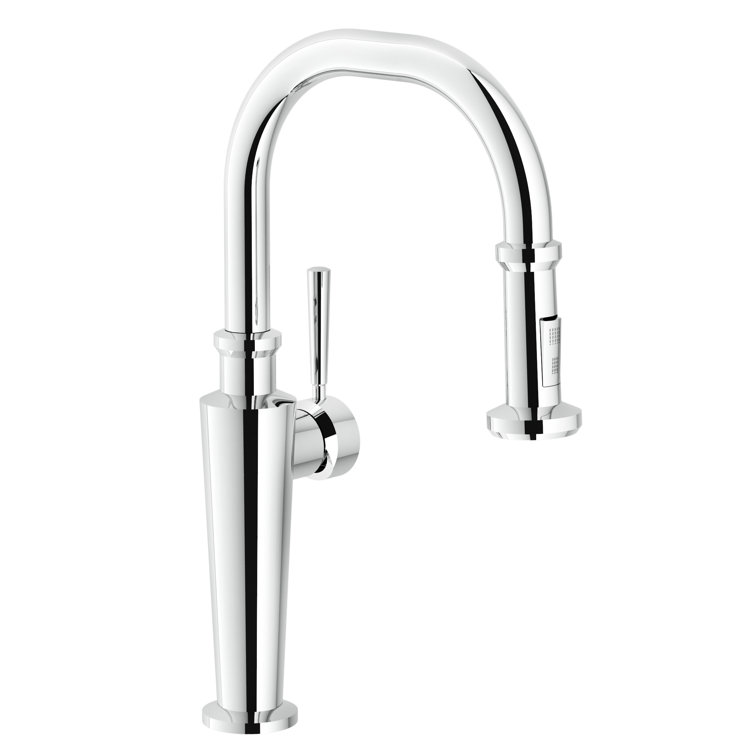 Absinthe Transitional Sleek Pull Down Single Handle Kitchen Faucet