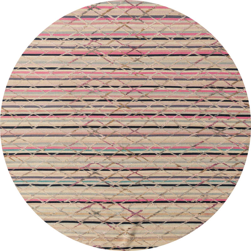Tapis abstrait moderne 4480, Rond 8 pi