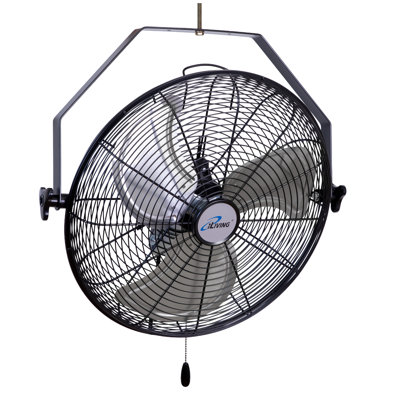 iLIVING 20 Inch Wall Mount Fan, 4750 CFM High Velocity Metal Fan with 3 Speeds, Sealed Motor & 360° Tilt, Heavy Duty Wall/Ceiling Mount Fan for Garage, Warehouse, Barn, Greenhouse, Workshop & Commercial Spaces