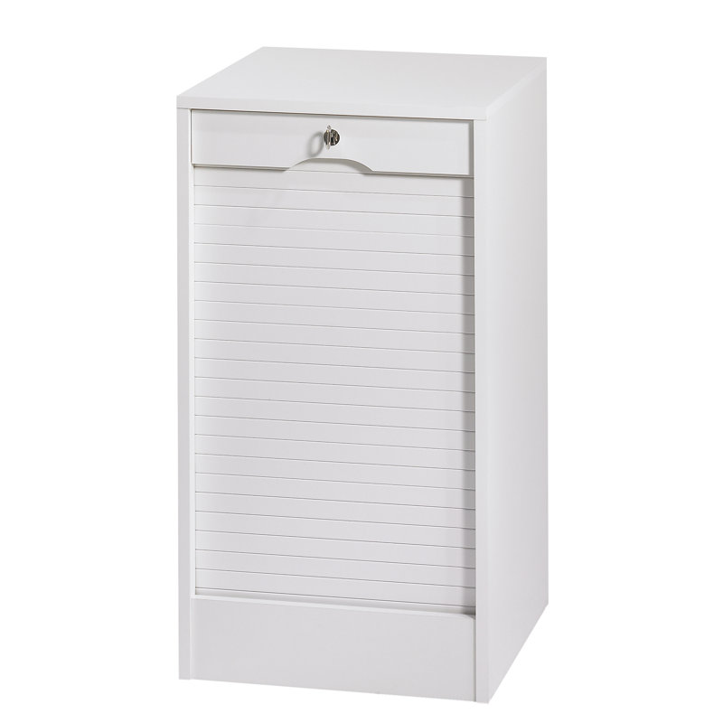 Caulkins 1 -Door 4 -Shelf Tambour Unit, White