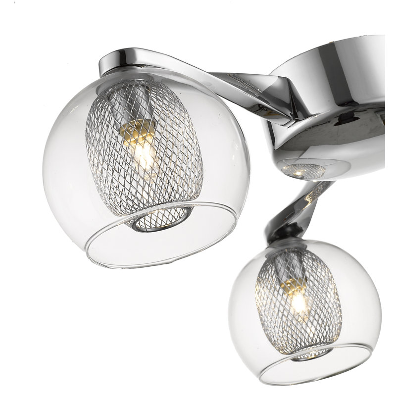 Justus Flush Mount, Chrome