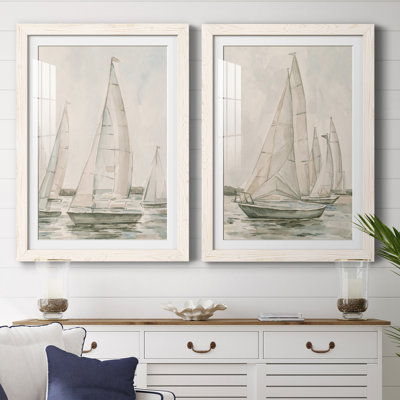 " Sail Scribble I " 2 Piece Art Color Photography Painting
