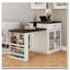 Îlot de cuisine extensible 83,1 po avec table coulissante et prise de courant