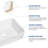 19" L x 15" W Ceramic Rectangular Vessel Bathroom Sink-112036339