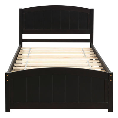 Lit plateforme simple avec lit gigogne en bois massif pour une bonne nuit de sommeil