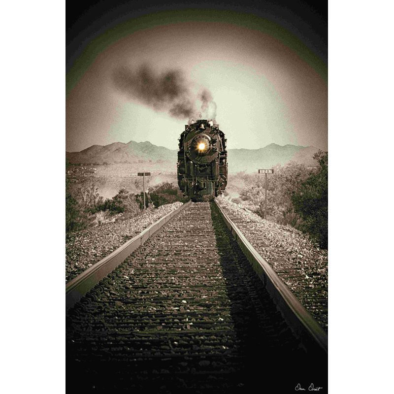 Train arrivée II, H 48 po x l 32 po