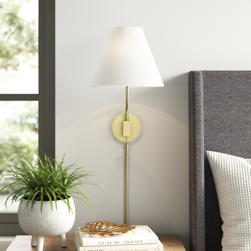 Vance Plug-in Wallchiere, Aged Brass