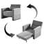 Chaise d'appoint pliante en bois massif multifonctionnelle