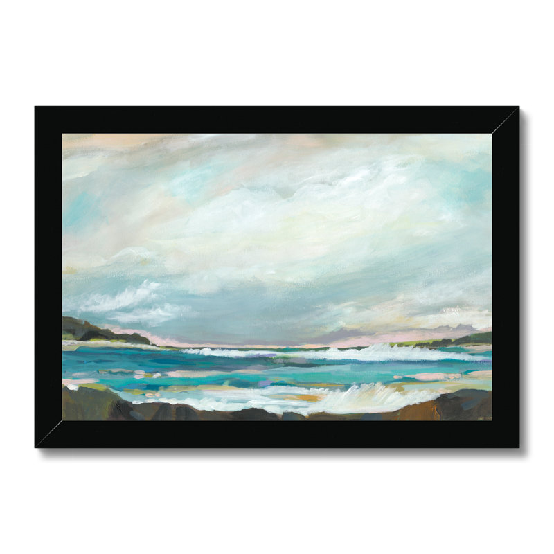 Seaside View III by Karen Fields - Painting, Black Framed Paper Print, 24cm H x 34cm W