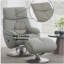 Fauteuil d'appoint en cuir fleur Kandoro