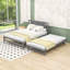 Lit plateforme double en bois avec lit gigogne simple-51847508