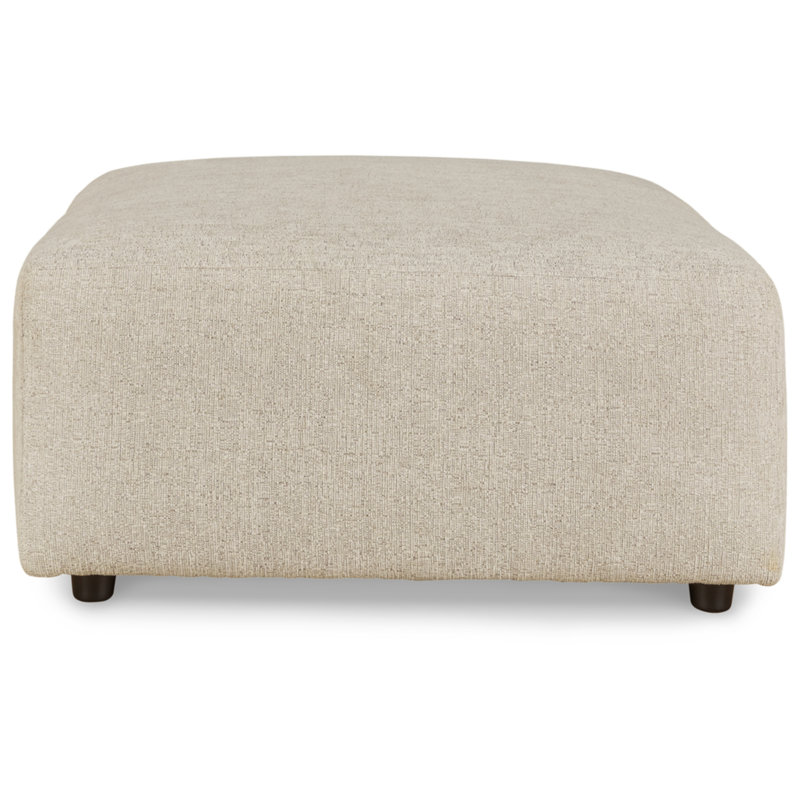 40'' Wide Ottoman, Cream Polyester Blend