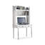 Bureau blanc rectangulaire en bois massif-1398854054