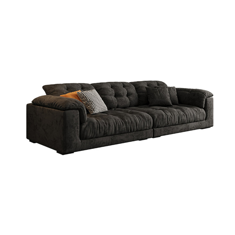 Canapé simple en flanelle décontractée, H 29,92 po x l 133,85 po x P 39,37 po