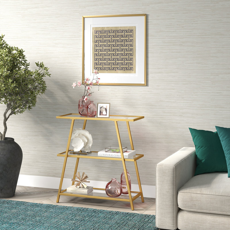91.4cm H x 86.4cm W Steel Standard Bookcase, Gold