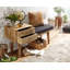 Mineola Genuine Leather Upholstered Storage Bench-1783555701