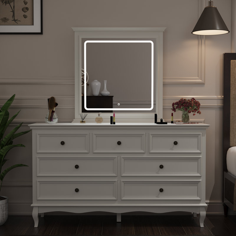 Commode 7 tiroirs avec miroir
