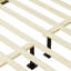 Bois massif, lit plateforme tapissier, tête de lit carrée, grand, style Mid-Century, gris Grace, pieds en bois d'hévéa, lattes à haute densité de style moderne, cadre gris, facile à assembler