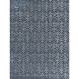 Jakat Wool Damask Area Rug in Blue