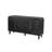 Curved Vintage 59'' Sideboard, Large Wooden Handles, Adjustable Shelves, Antique Black Appeal Finish