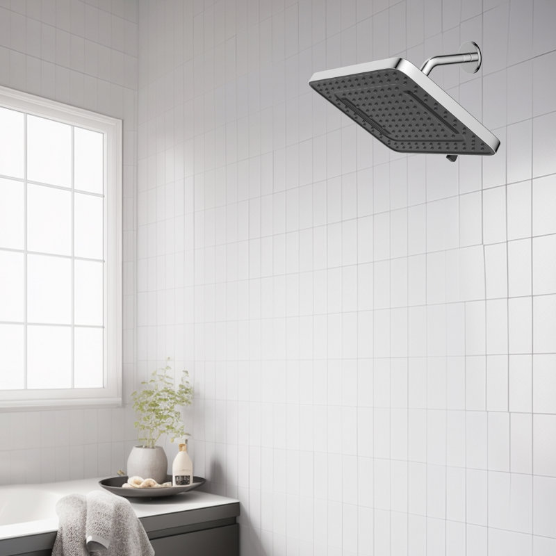 High Pressure 5-spray 13-inch Rainfal Fixed Shower Head, Chrome, Chrome