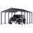  12 Ft. W X 20 Ft. D Heavy Duty Carport With Galvanized Steel Roof-121847174