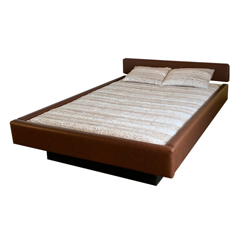 Matelas pour lit d'eau à rebord profond sans ondulation 30 "Aspen, Grand, Vinyle brun