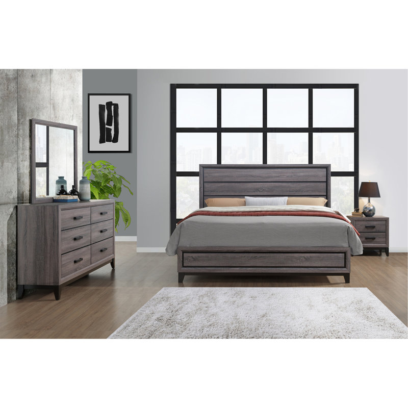 Miroir blanc Mirage, Noir/gris